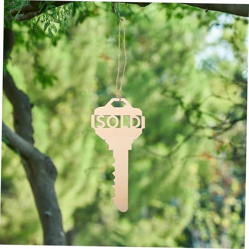 IMIKEYA Wooden Key Pendant Hanging Decor For Home Window Photography Prop - Image 4